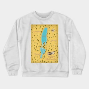 Dead sea map Crewneck Sweatshirt